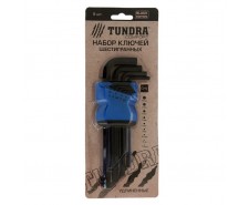 Набор ключей шестигранников TUNDRA comfort black, CrV 1.5 - 10 мм 9 штук удлиненные