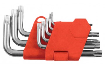 Ключи звездочки в пластиковом держателе, CrV, Т5-Т20, 8 шт. FIT