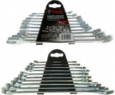 Набор ключей комбинированных TUNDRA basic, холдер, хромированный, 10 шт, 6-22 мм