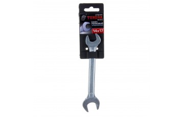 Ключ гаечный, рожковый TUNDRA basic, хромированный, 14х17 мм
